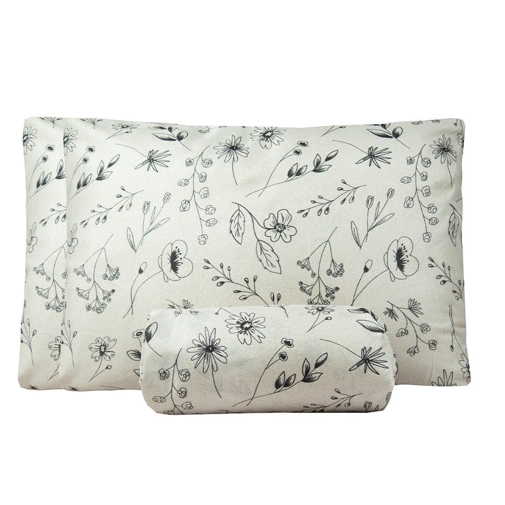 Jogo de Lençol Casal Padrão Bouti Basic Estampado 180 Fios 3 Peças - Minimal Floral