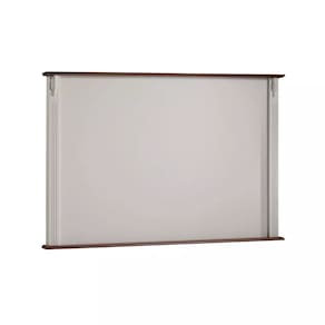 Painel de TV para Sala 120cm Clássico 50506 Linz Móveis - Off White/Imbuia Glazer