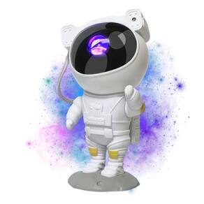 Luminária Astronauta Projetor Estrelas Galáxia Luz 110V