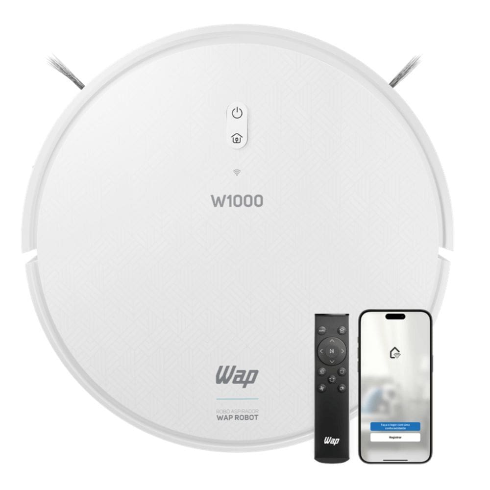 Robô Aspirador Wap W1000 Smart Robot Com Mapeamento Bivolt