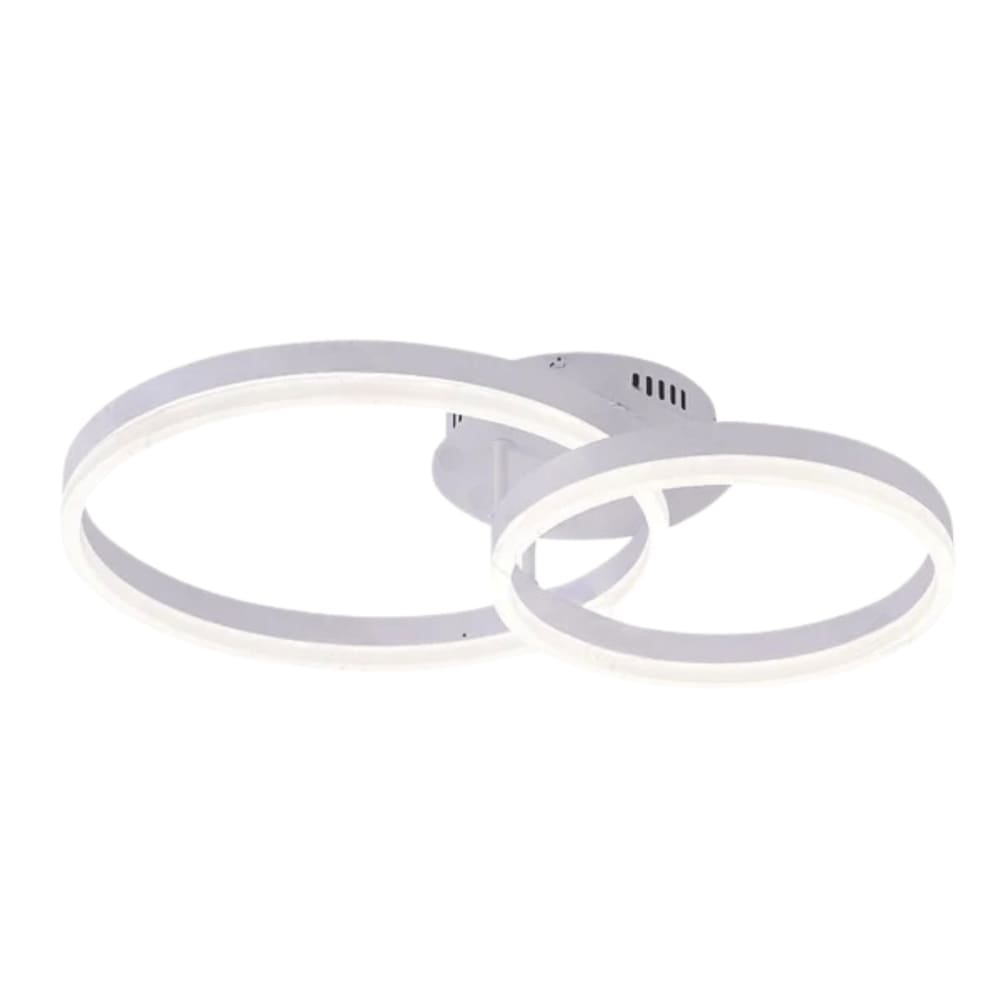 Plafon Branco Redondo 40cm LED 44W 3 em 1 Bivolt