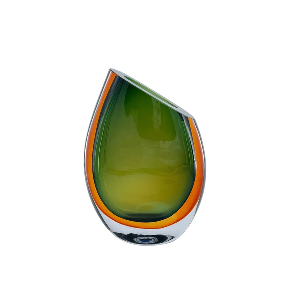 Vaso de Vidro Estilo Murano Verde 24cm OD0169 BTC
