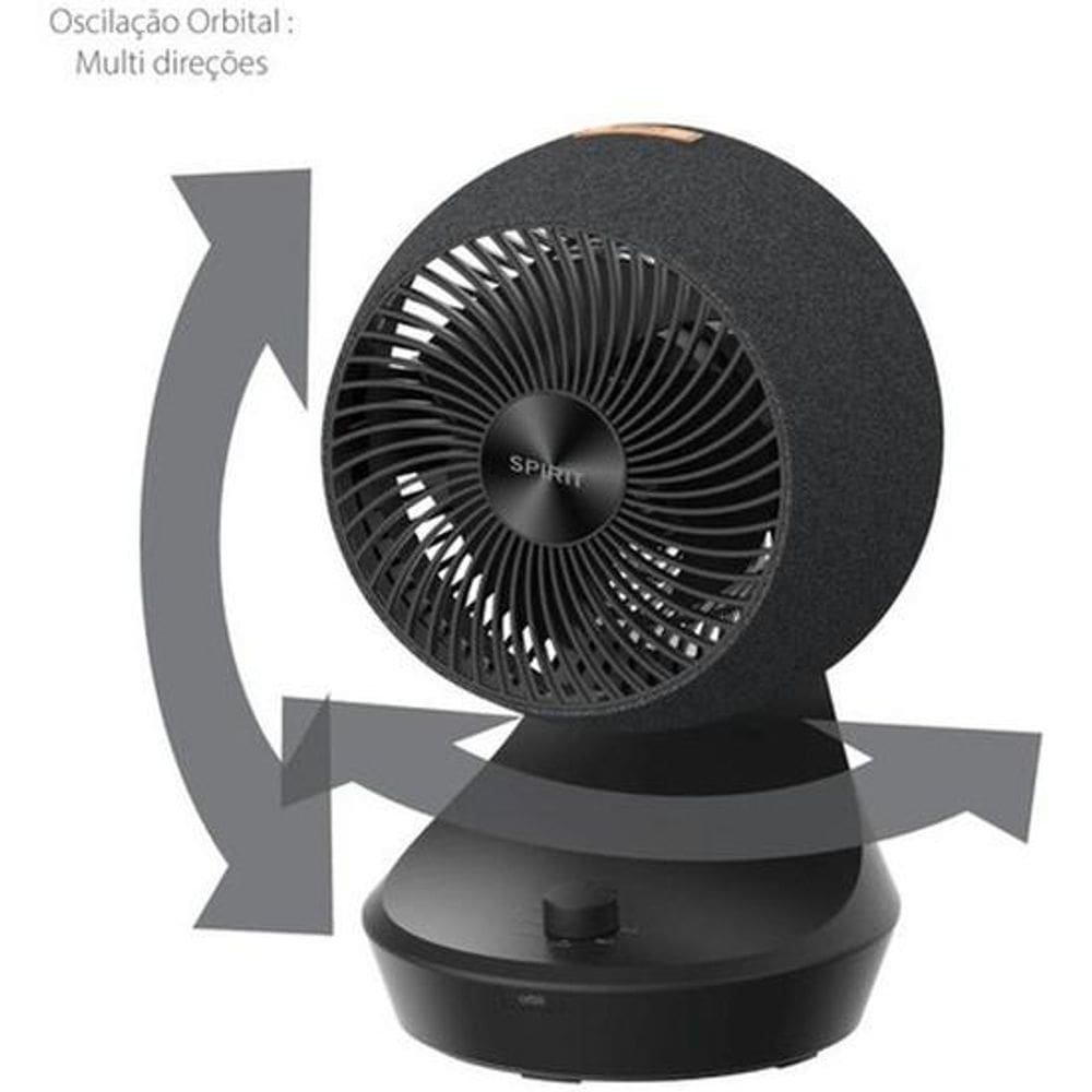 Ventilador Circulador De Ar Sphere 40cm Preto 127v - Spirit