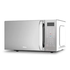 Micro-ondas 20 Litros Espelhado Philco Limpa Fácil PMO23EB Branca 127V