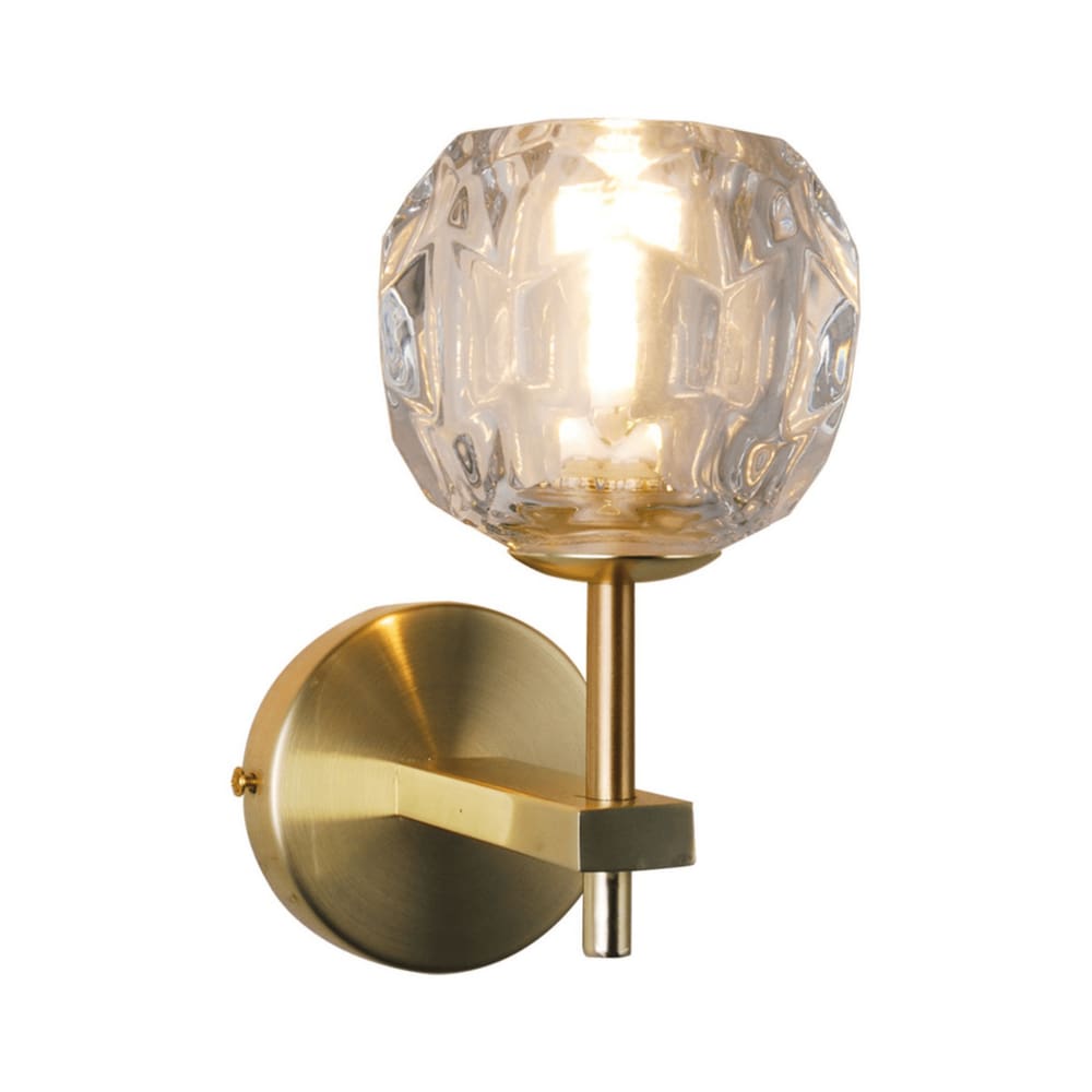 Arandela Dourada Cristal 22cm 1G9 Bivolt