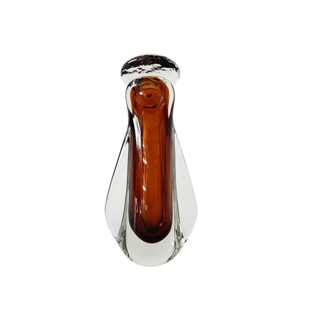 Peça Decorativa de Vidro Estilo Murano Âmbar 26cm OD0160 BTC