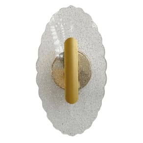 Arandela Pérola Dourada 23cm IP20 Led 14W 3 em 1 Bivolt