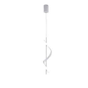 Pendente Espiral Metal Branco 42cm LED 14W 3 em 1 Bivolt