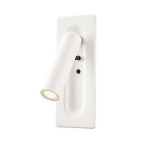 Arandela Cabeceira Leitura de Embutir Branco 17cm Led 3000K 3W