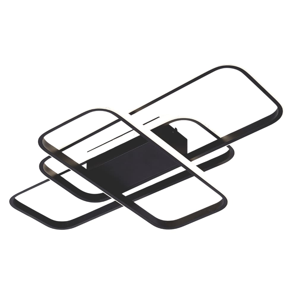 Plafon Preto 70cm LED 78W 3 em 1 Bivolt