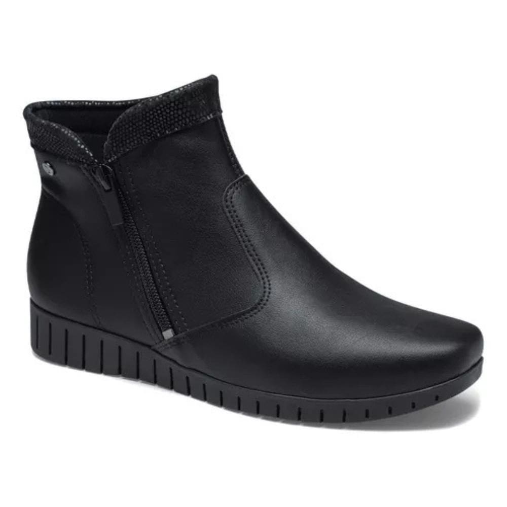 Bota Campesi Casual Cano Curto Brilho Conforto Feminina