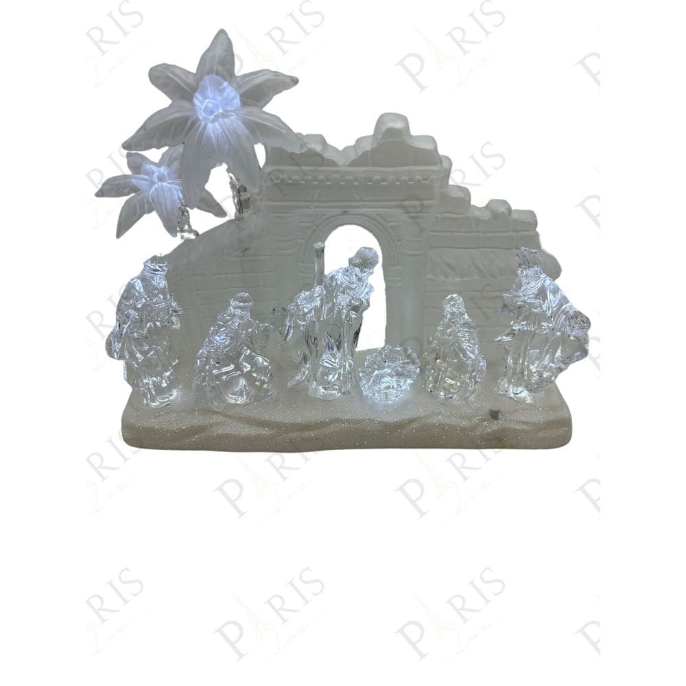 Peça Decorativa Sagrada Familia Presépio Branco 23cm 14660-PL