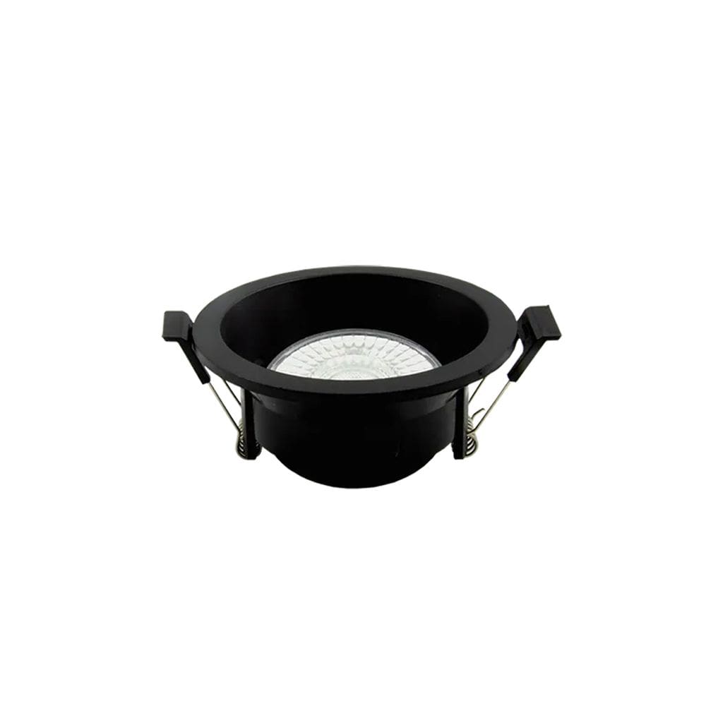 Spot de Embutir Redondo Recuado Preto 9cm Led 5W 4000K Bivolt