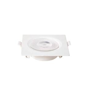 Spot de Embutir Quadrado Plano Branco 9cm Led 5W 3000K Bivolt