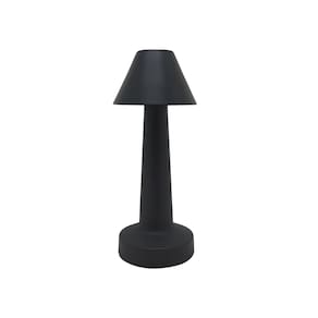 Luminária de Mesa Abajur Preto Touch Led 24cm 3 Cores Regarregável e Dimerizável