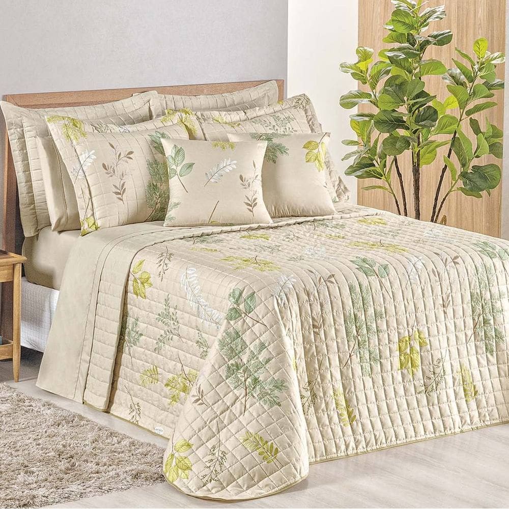 Cobre Leito King Top Line Estampado 180 Fios 3 Peças - Natives - 100% Poliéster