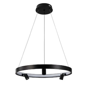Pendente Lilla Redondo Alumínio Preto 60cm Led 48W 3000K