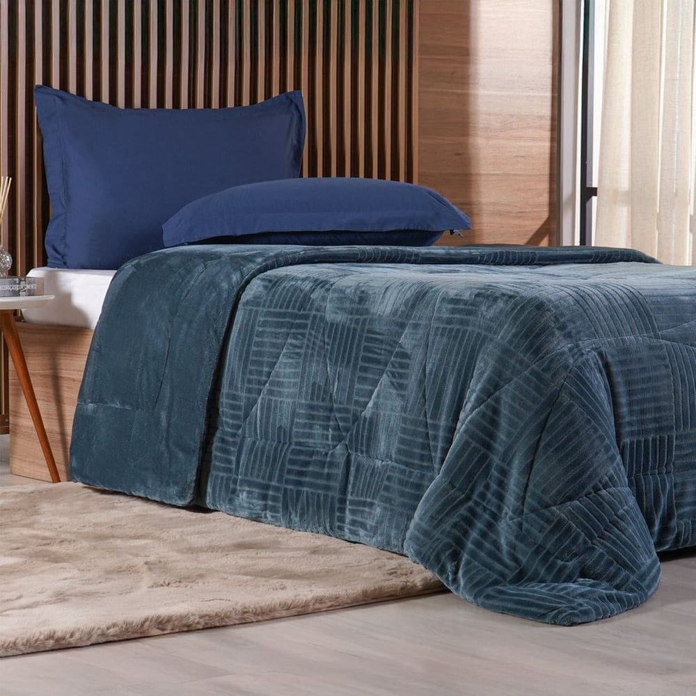 Edredom Casal Plush Sense Dupla Face 100% Poliéster 210x230cm