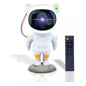 Luminária Astronauta Projetor Estrelas Galáxia Luz 220V
