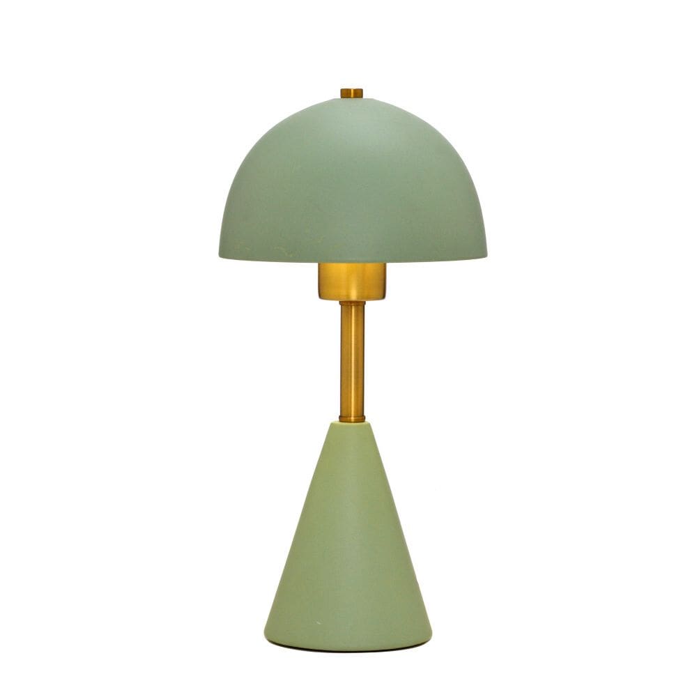 Luminária de Mesa Abajur em Cerâmica Verde e Dourado 37cm 1E27 15401-PL