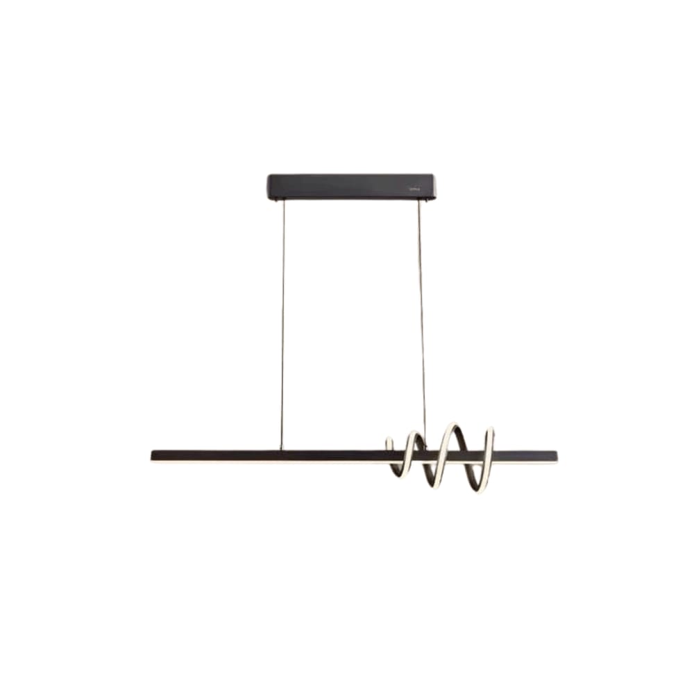 Pendente Metal Preto 120cm Led 3200K 65W