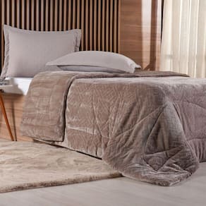 Edredom Solteiro Plush Sense Dupla Face 100% Poliéster 160x220cm