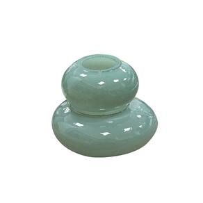 Vaso Decorativo Orgânico de Vidro Verde 8,5cm BY0001 BTC