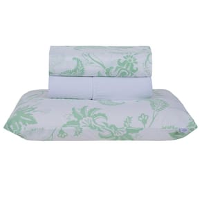 Jogo de Lençol Solteiro Home Style 180 Fios 3 Peças - Jazzy Verde