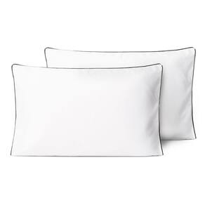 Kit Fronhas Linea 50cm x 70cm 2 Peças - Preto - Micropercal 200 fios - 100% Poliester