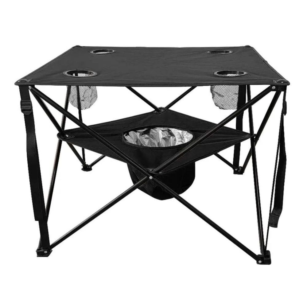 Mesa Portátil Ultra Light Cooler Integrado 4 Porta Copos Leve Compacta Viagem Camping Bel