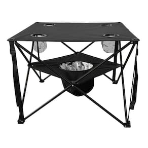 Mesa Dobrável Ultra Light 4 Porta Copos Cooler Integrado Resistente Portátil Camping Viagem Bel