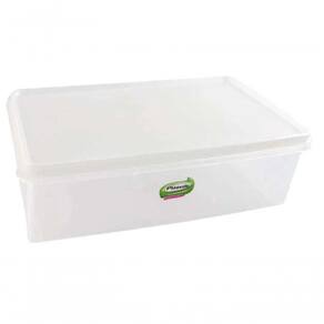 Caixa Retangular 6,5l C/tampa Natural Plasvale