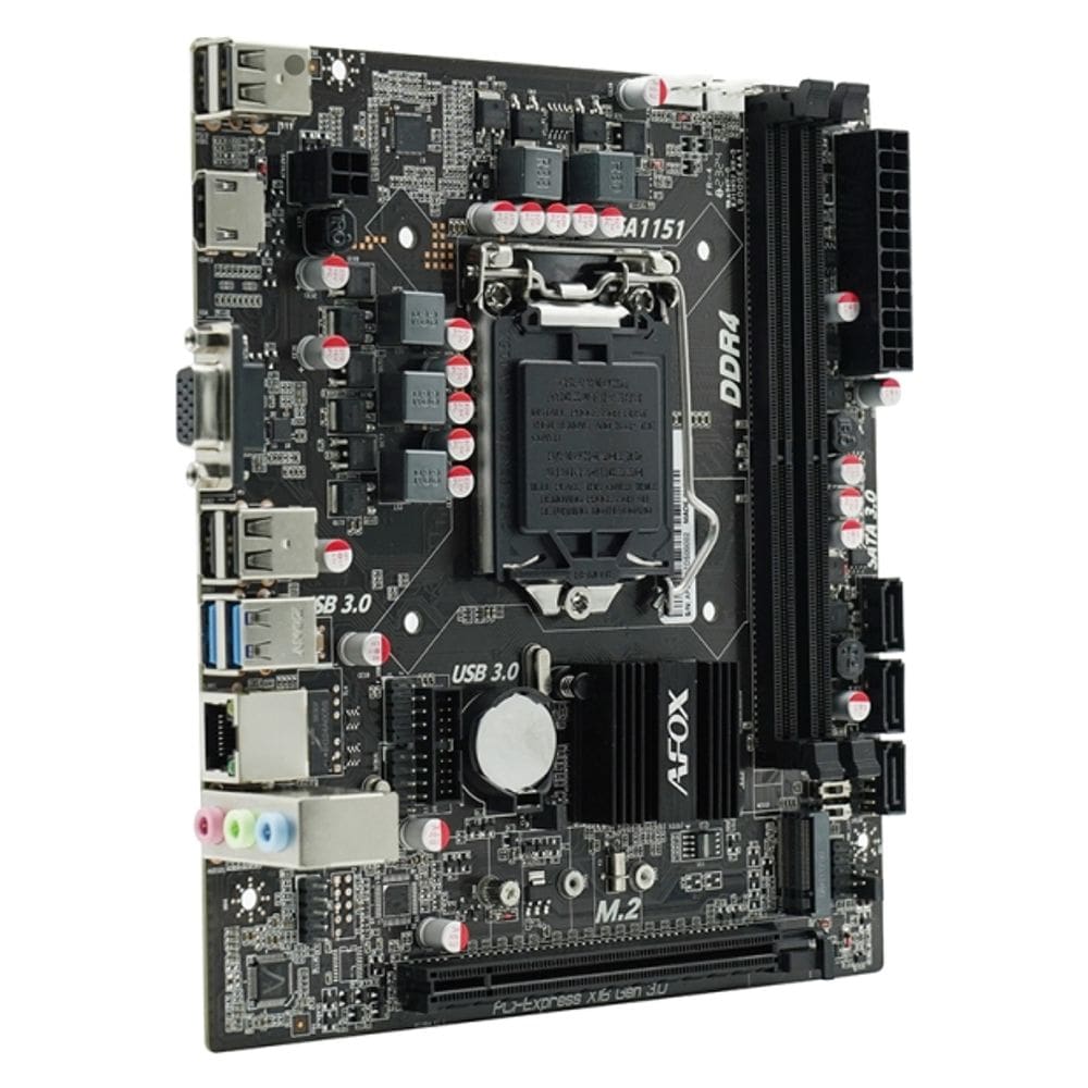 Placa Mãe LGA1151 AFOX IH110D4-MA5-V2 DDR4 Rede Gigabit HDMI VGA