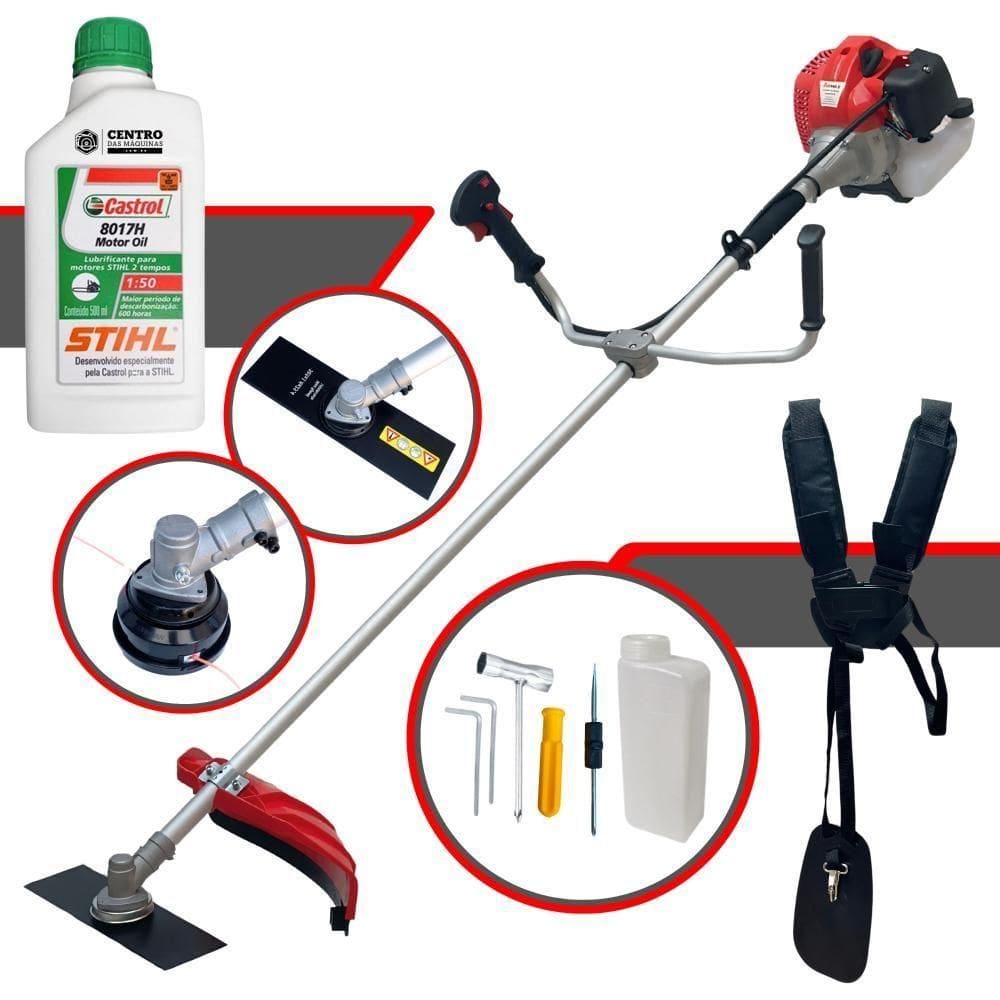 Roçadeira à Gasolina 43CC 2HP 9.000RPM CG430P + Óleo Stihl
