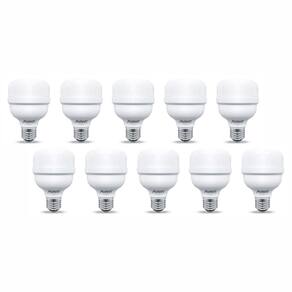 Kit 10 Lâmpadas Led Bulbo High Power 40W Bivolt E27 6500K