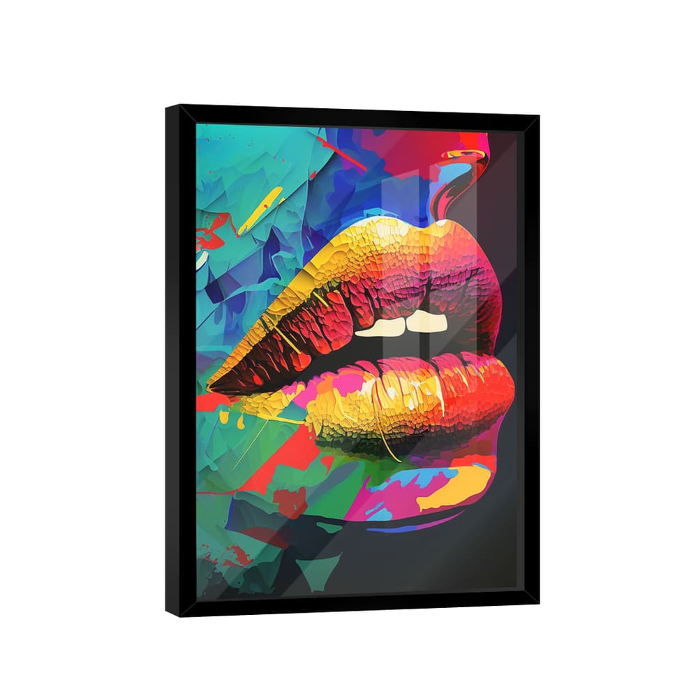 Quadro Decorativo Boca e Cores