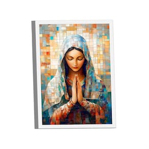 Quadro Decorativo Virgem Maria em Grid Arte Variação