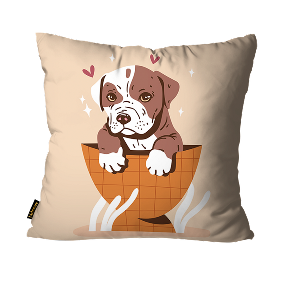 Capa Para Almofada 45x45 Mdecore Gato Cachorro Pets