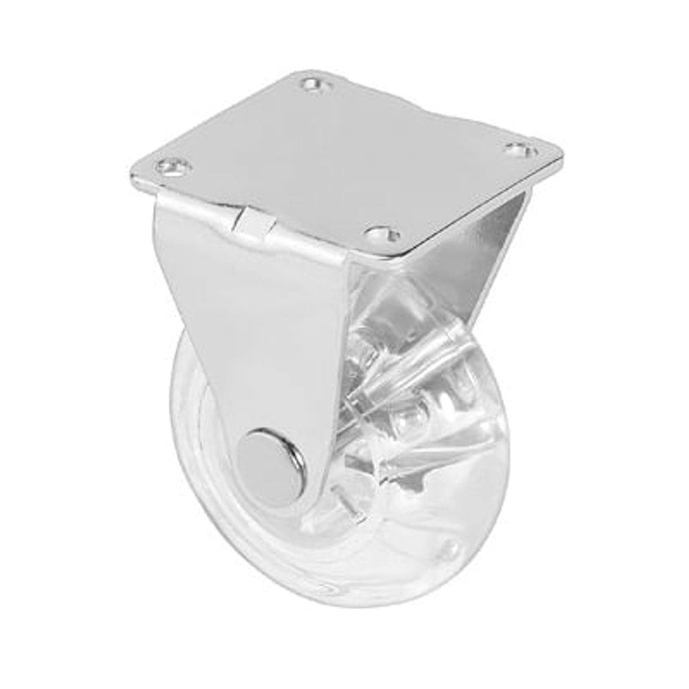 Rodízio Gel Rg 50 Base Fixa Cromado Fixo 40Kg