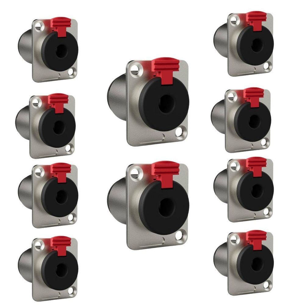 Kit 10 Conector P10 Fêmea 3 Polos Wireconex WC 195