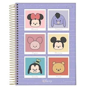 Caderno Univ 10 Matérias 160Fl Disney Yululun Lilás Jandaia
