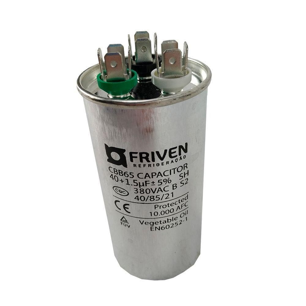 Capacitor 40uf + 1,5uf 380v Duplo Único