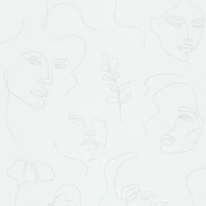 Papel De Parede Kylie Fotográfico Branco 6842-10