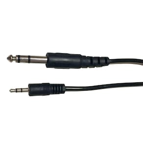 Cabo P2 Stereo X P10 Stereo 1,80 Metro Preto