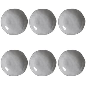 Conjunto de Pratos Fundos 06 Peças Orgânico Concreto Porto Brasil