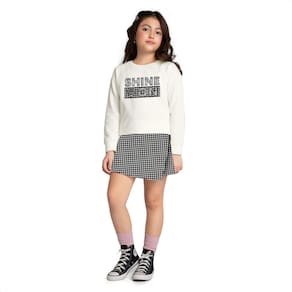 Conjunto Premium Juvenil Menina Kyly Cropped Short Moletinho