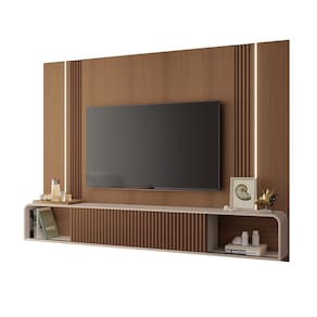 Painel TV 85 Pol 219cm Bancada Suspensa Emily H01 - D`Rossi