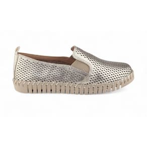 Sapatênis Mocassim Feminino Bottero 354317 Metalizado Slip On