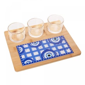 Conjunto 5 Peças para Servir Greek 32 x 21,5 x 6cm Bambu