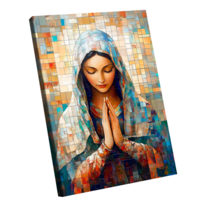 Quadro Decorativo Virgem Maria em Grid Arte Variação